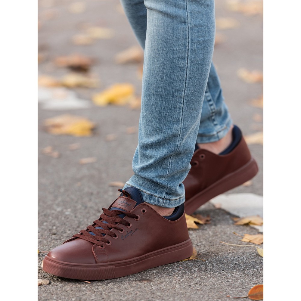 Šiuolaikiški vyriški rudi batai "Povui"