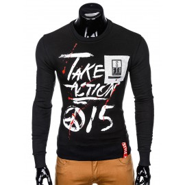 Juodas vyriškas džemperis "Takes"