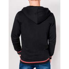 Juodas vyriškas džemperis su užtrauktuku "Gobi"