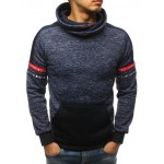 Mėlynas vyriškas džemperis su tamsiai mėlynomis ir raudonomis detalėmis "Tymur"