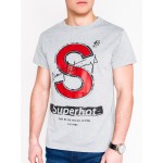 Šviesiai pilki vyriški marškinėliai "Superhot"