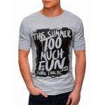 Šviesiai pilkos spalvos marškinėliai "Fun"