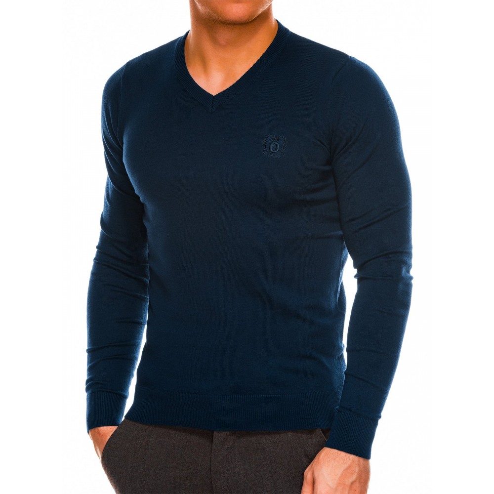 Vyriškas tamsiai mėlynas megztinis "Pot"