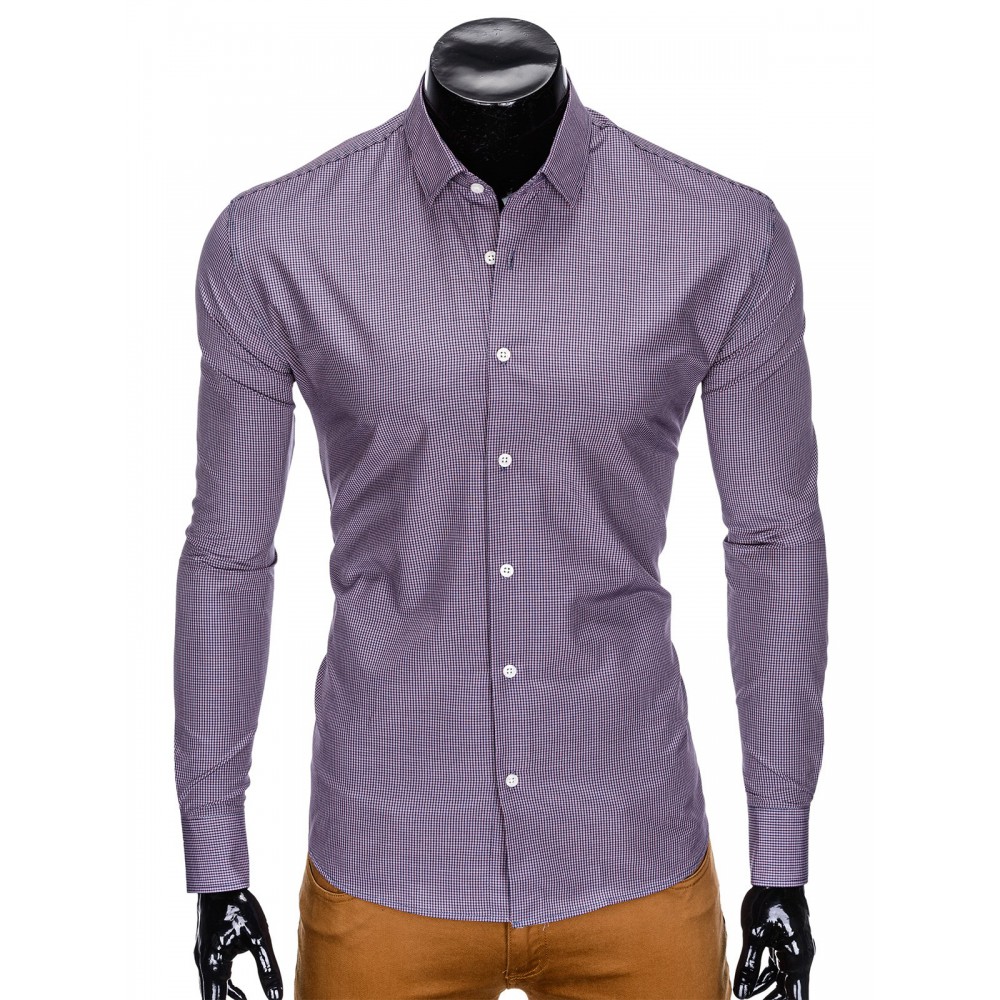 Vyriški ilgomis rankovėmis violetiniai marškiniai "Sepi"