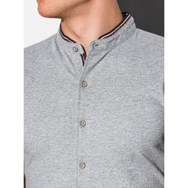Vyriški stilingi marškiniai trumpomis rankovėmis šviesiai pilkos spalvos "Rovis"